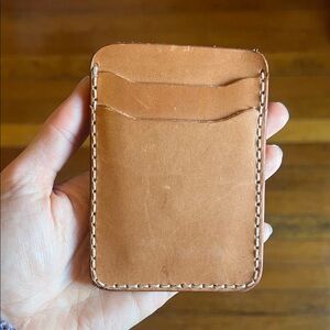 Tan Leather Card Holder